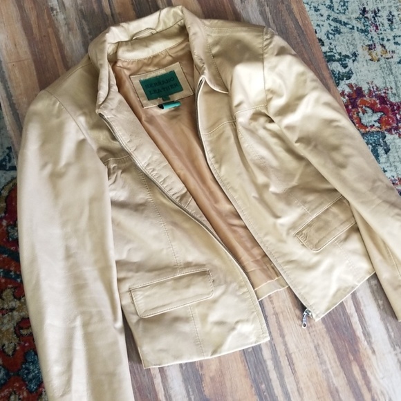 Gold Leather Jacket - Picture 2 of 6